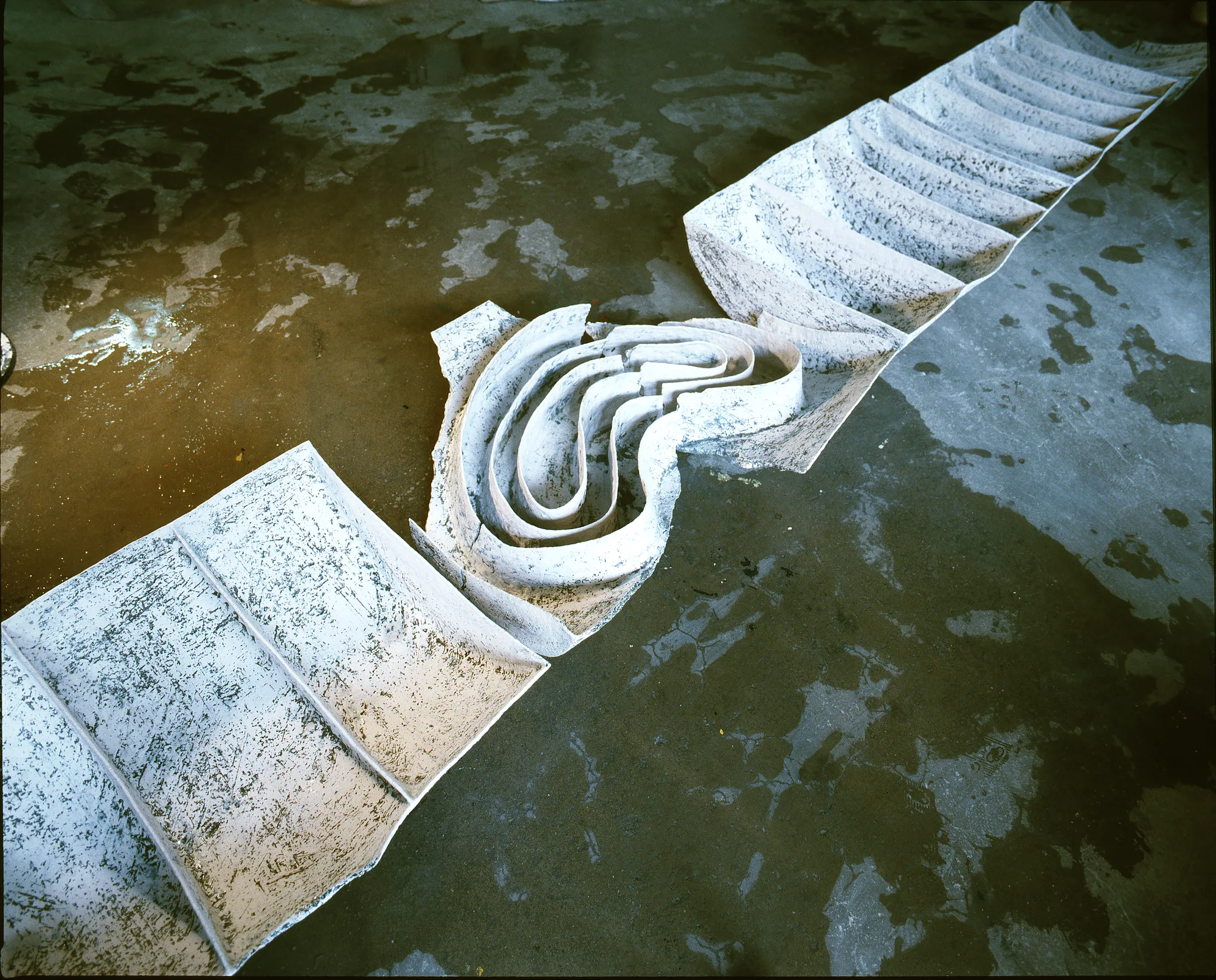 Ceramic sculpture in an exhibition space
